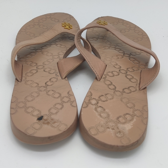 SALE - Tory Burch Marianne Makeup Leather thongs sz 8 - Picture 7 of 8